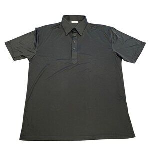 Collars & Co Men's Sz XL Dress Collar Polo Shirt Performance Lightweight Black